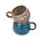 Hello Honey® 16oz. Brown & Blue Round Stoneware Mug Set, 2ct.